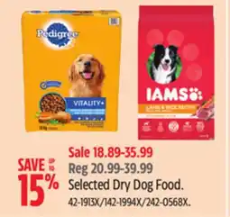 Canadian Tire Iams Selected Dry Dog Food offer