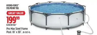 Canadian Tire Hydro-force Pro Max Steel Frame Pool offer