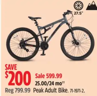 Canadian Tire Peak Adult Bike offer