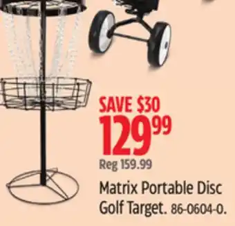 Canadian Tire Matrix Portable Disc Golf Target offer