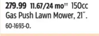 Canadian Tire Certified 150cc Gas Push Lawn Mower offer