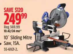 Canadian Tire Mastercraft 10˝ Sliding Mitre Saw offer