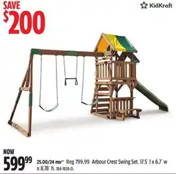 Canadian Tire Kidkraft Arbour Crest Swing Set offer