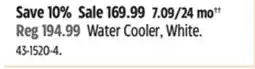 Canadian Tire Water Cooler, White offer