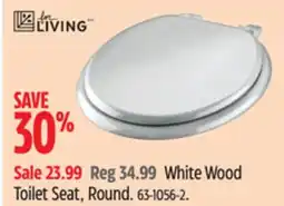Canadian Tire for LIVING White Wood Toilet Seat offer
