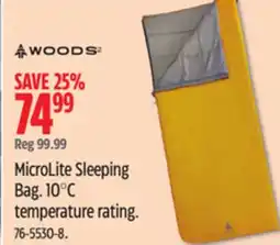 Canadian Tire WOODS MicroLite Sleeping Bag offer