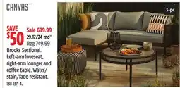 Canadian Tire CANVAS Brooks Sectional offer