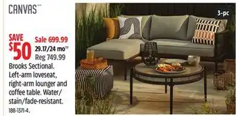 Canadian Tire CANVAS Brooks Sectional offer