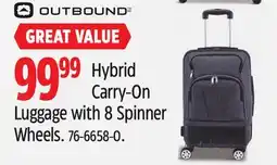 Canadian Tire Outbound Hybrid Carry-On Luggage with 8 Spinner Wheels offer