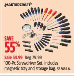 Canadian Tire Mastercraft 100-Pc Screwdriver Set offer