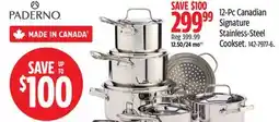Canadian Tire Paderno 12-Pc Canadian Signature Stainless-Steel Cookset offer