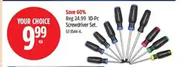 Canadian Tire Mastercraft 10-Pc Screwdriver Set offer