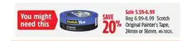 Canadian Tire Scotch Original Painter's Tape offer
