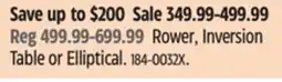 Canadian Tire Teeter Rower, Inversion Table or Elliptical offer