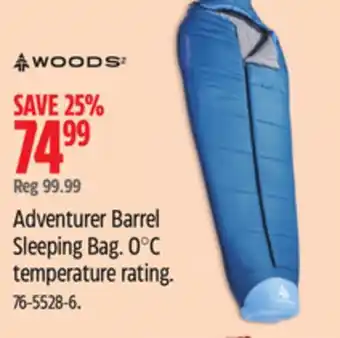 Canadian Tire Connelly Adventurer Barrel Sleeping Bag offer