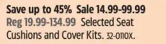 Canadian Tire Realtree Selected Seat Cushions and Cover Kits offer