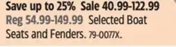 Canadian Tire Leopard Selected Boat Seats and Fenders offer