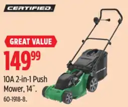 Canadian Tire 10A 2-in-1 Push Mower offer