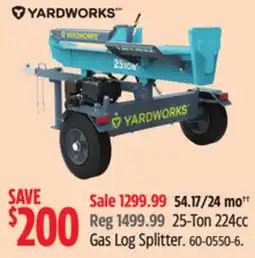 Canadian Tire Yardworks 25-Ton 224cc Gas Log Splitter offer
