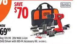 Canadian Tire Drill/Driver with 100-Pc Accessory Kit offer