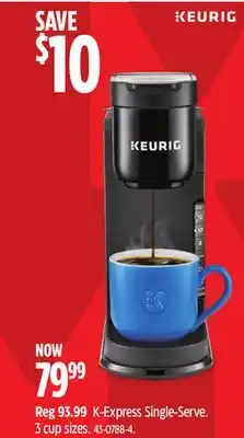 Canadian Tire K-Express Single-Serve. 3 cup sizes offer