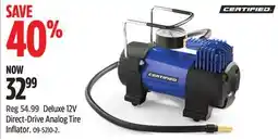 Canadian Tire Deluxe 12V Direct-Drive Analog Tire Inflator offer