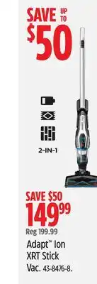Canadian Tire Bissell Adapt Ion XRT Stick Vac offer