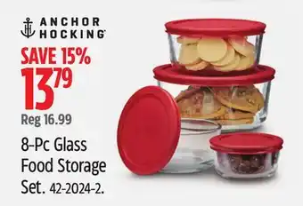 Canadian Tire Anchor Hocking 8-Pc Glass Food Storage Set offer