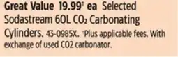 Canadian Tire Sodastream 60L CO2 Carbonating Cylinders offer