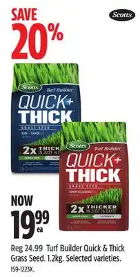 Canadian Tire Scotts Turf Builder Quick & Thick Grass Seed offer