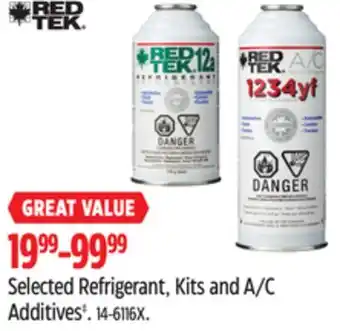 Canadian Tire RED TEK Selected Refrigerant, Kits and A/C Additives offer