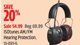 Canadian Tire ISOtunes AM/FM Hearing Protection offer