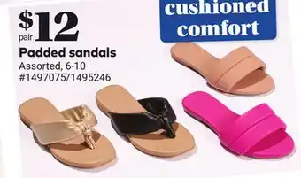 Giant Tiger Padded sandals offer