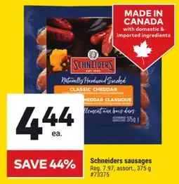 Giant Tiger Schneiders sausages offer
