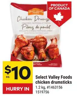 Giant Tiger Select Valley Foods chicken drumsticks offer