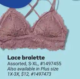 Giant Tiger Lace bralette offer