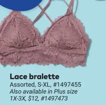 Giant Tiger Lace bralette offer