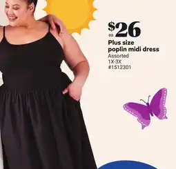 Giant Tiger Plus size poplin midi dress offer
