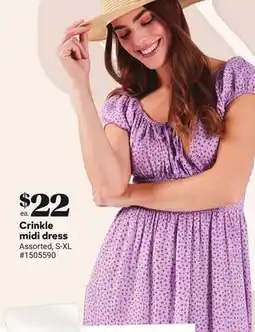 Giant Tiger Crinkle midi dress offer