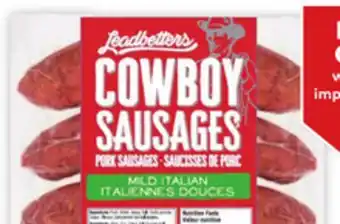 Giant Tiger Leadbetters Cowboy Sausages offer