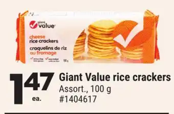 Giant Tiger Giant Value rice crackers offer