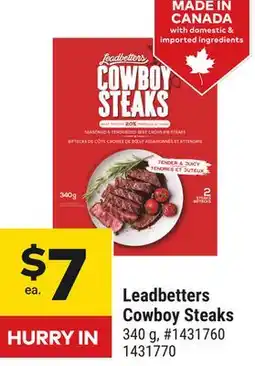Giant Tiger Leadbetters Cowboy Steaks offer