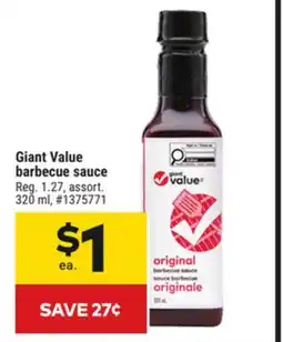 Giant Tiger Giant Value barbecue sauce offer