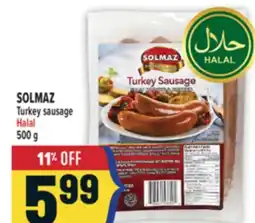 Marché Adonis SOLMAZ Turkey sausage Halal offer
