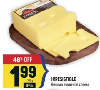 Marché Adonis IRRESISTIBLE German emmental cheese offer