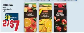 Marché Adonis IRRÉSISTIBLE Juice offer