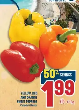 Marché Adonis YELLOW, RED AND ORANGE SWEET PEPPERS offer