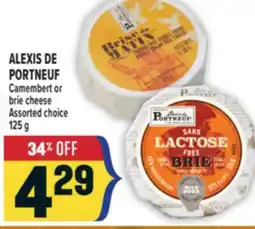 Marché Adonis ALEXIS DE PORTNEUF Camembert or brie cheese offer