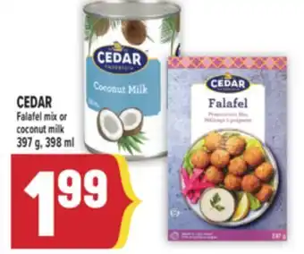 Marché Adonis CEDAR Falafel mix or coconut milk offer
