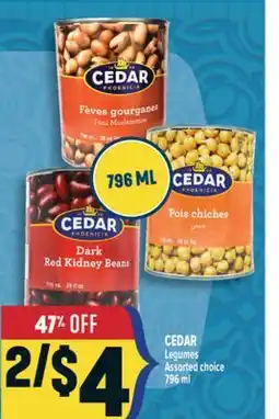 Marché Adonis CEDAR Legumes offer